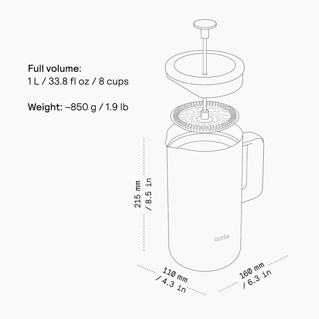 Stainless Steel Insulated Coffee Press B7108
