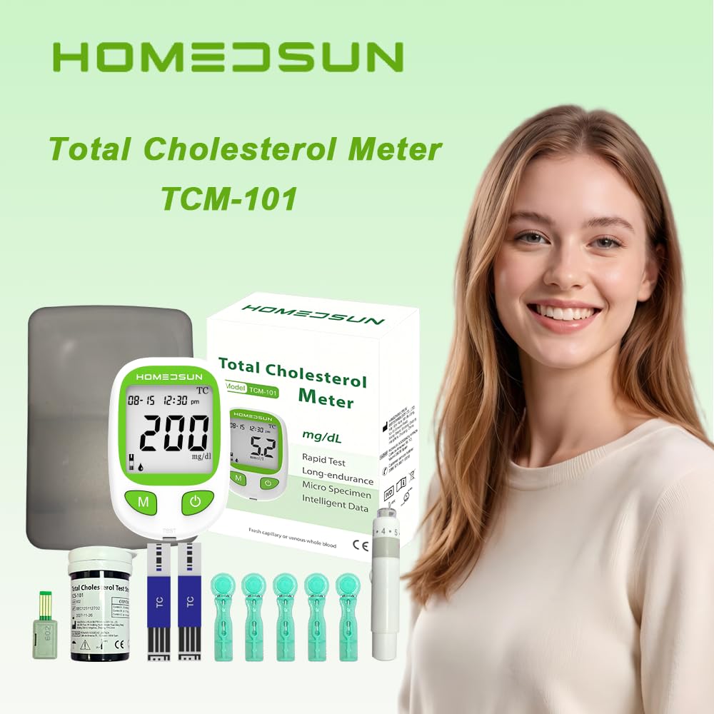 Cholesterol Monitor Kit with 20 Test Strips & Lancets V726