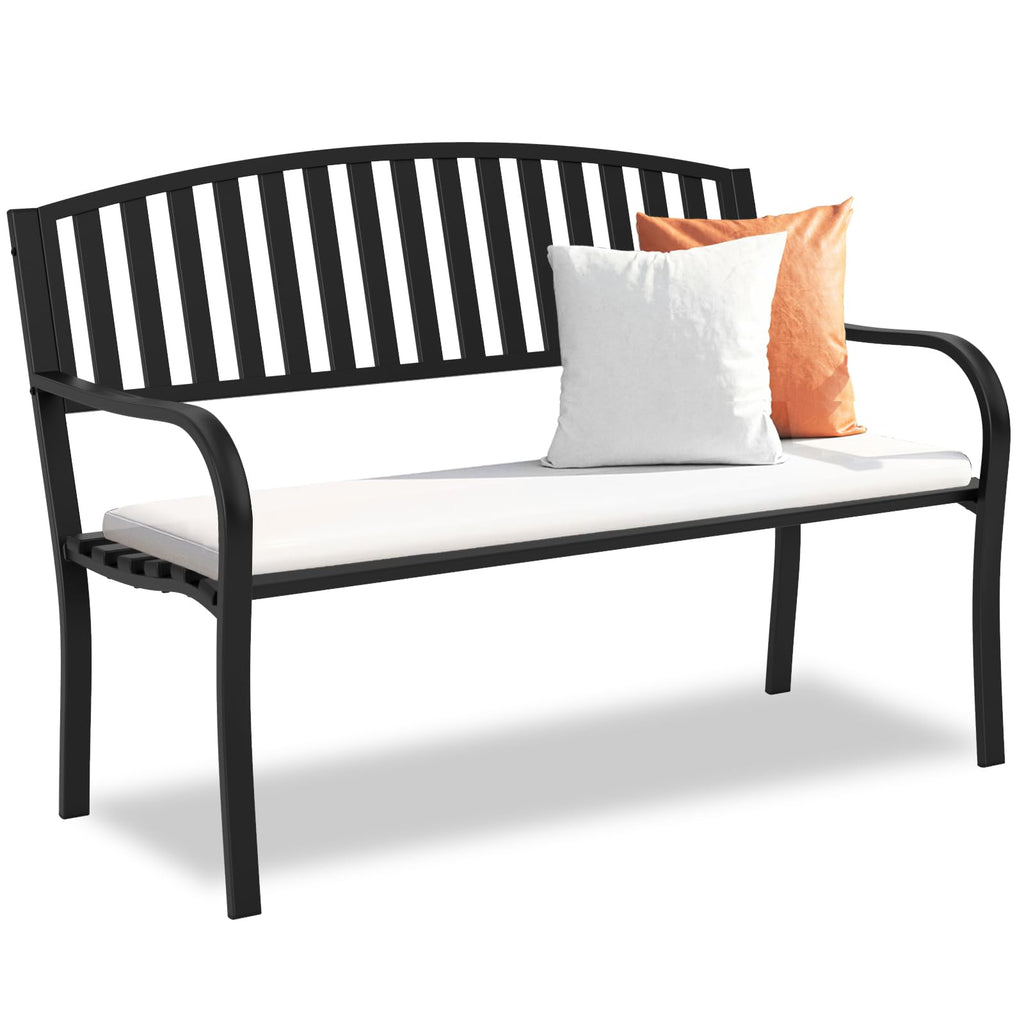 Weatherproof Heavy-Duty Wrought Iron Outdoor Bench T721230