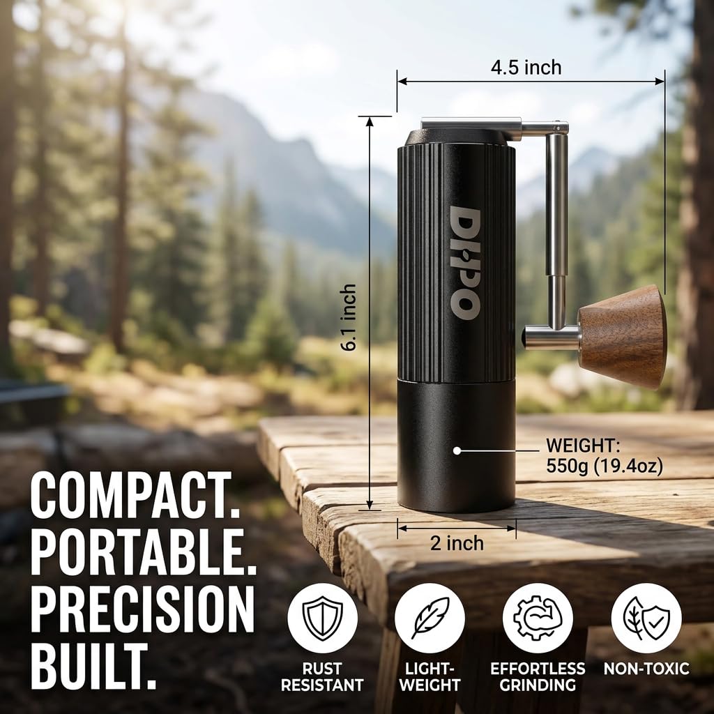 Manual Coffee Grinder with Stainless Steel Conical Burr M634790