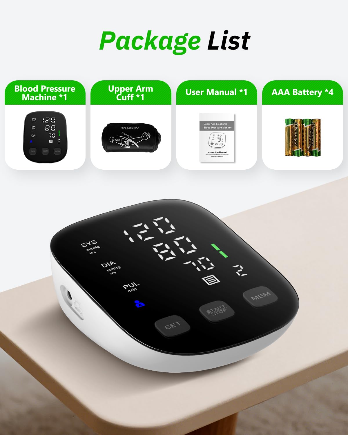 Blood Pressure Monitor Upper Arm Large Cuff Digital BP Machine J5978