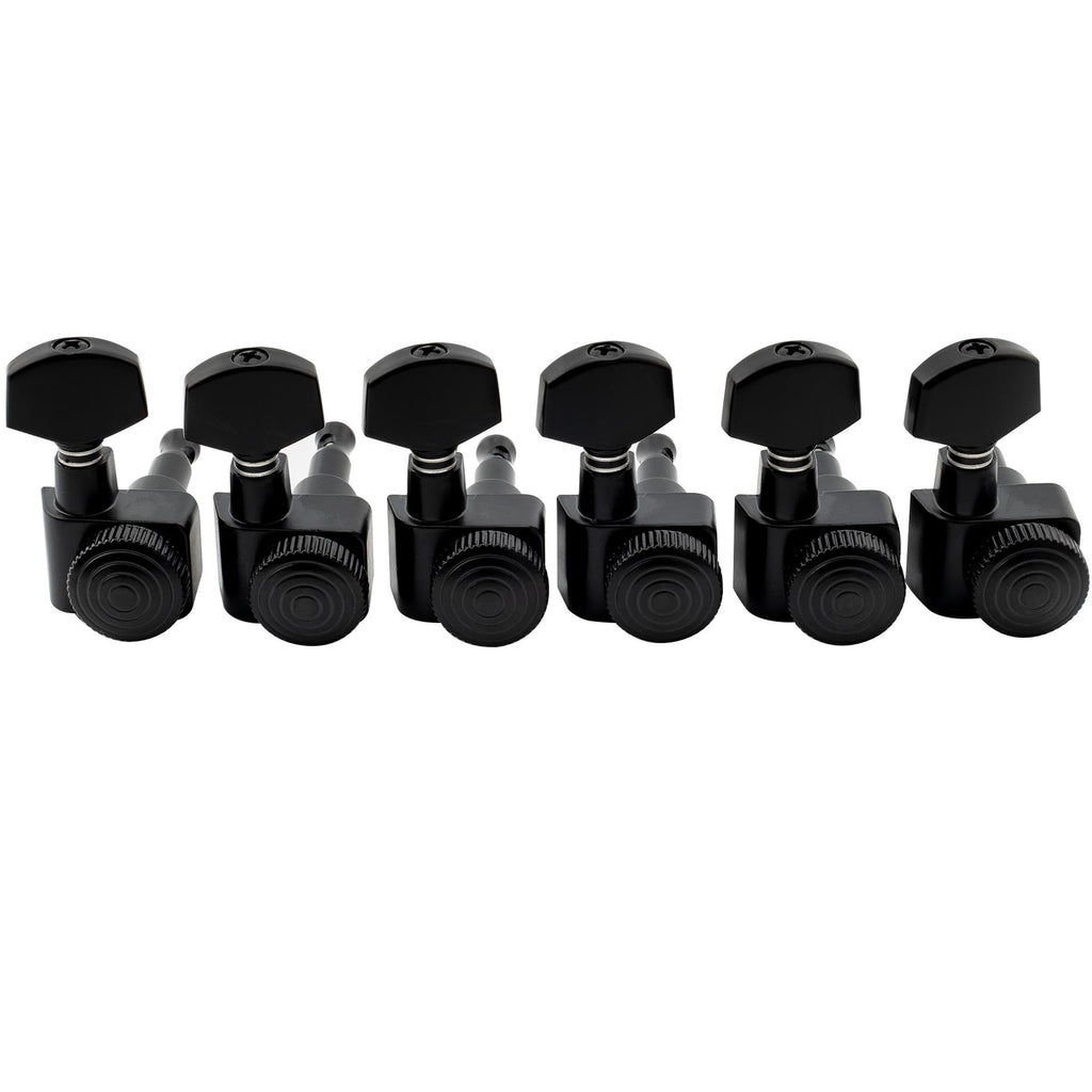 Black 6 Inline Locking Guitar Tuners Set J290
