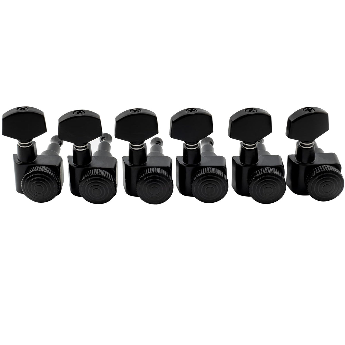 Black 6 Inline Locking Guitar Tuners Set J290