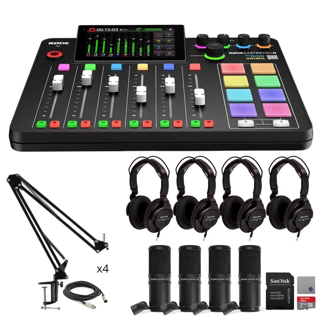 4-Person Podcast Bundle with 4 Mics M8495