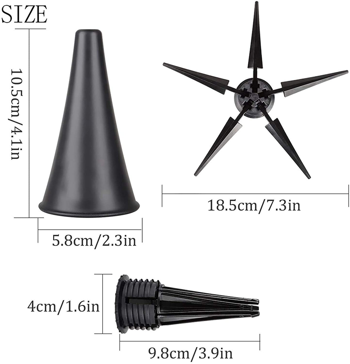 Black Portable Foldable Metal Clarinet Stand M7667