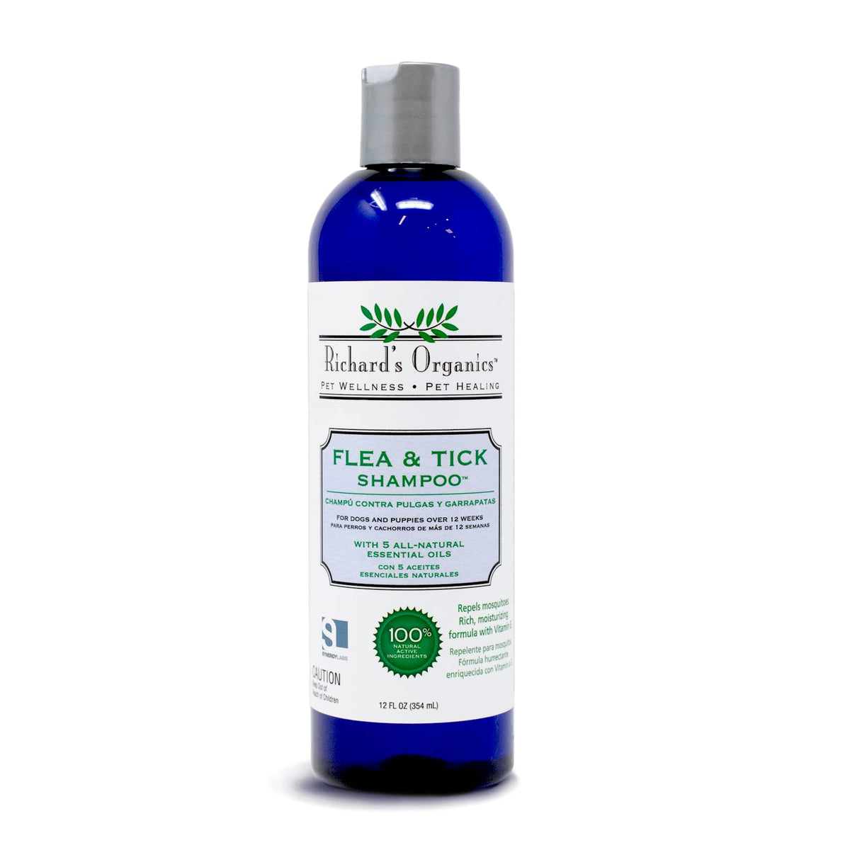 All-Natural Flea and Tick Shampoo for Dogs 12oz K596371