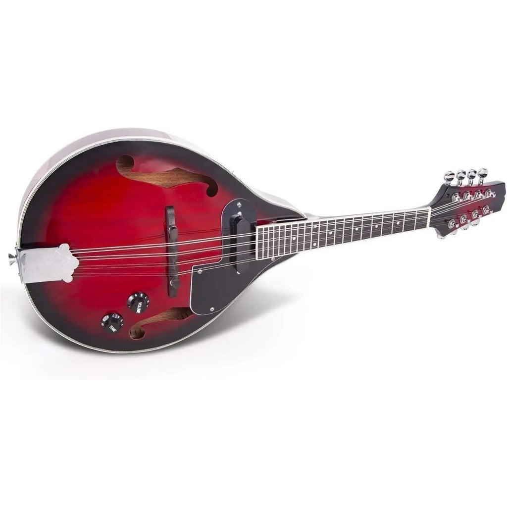 Vintage Red Sunburst Mahogany Wood Acoustic Electric Mandolin Z4360