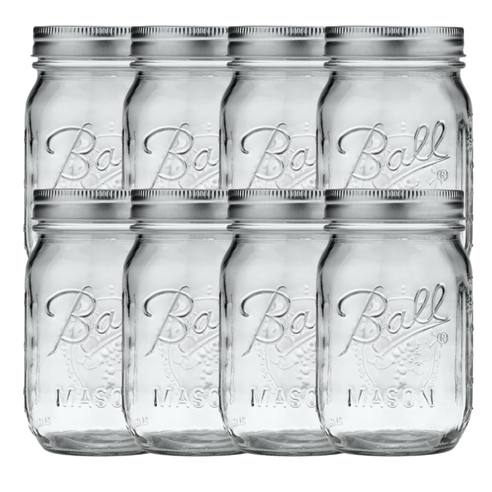 Regular Mouth Pint 16 oz. Mason Jars with Lids and Bands, 8 Count Z33755