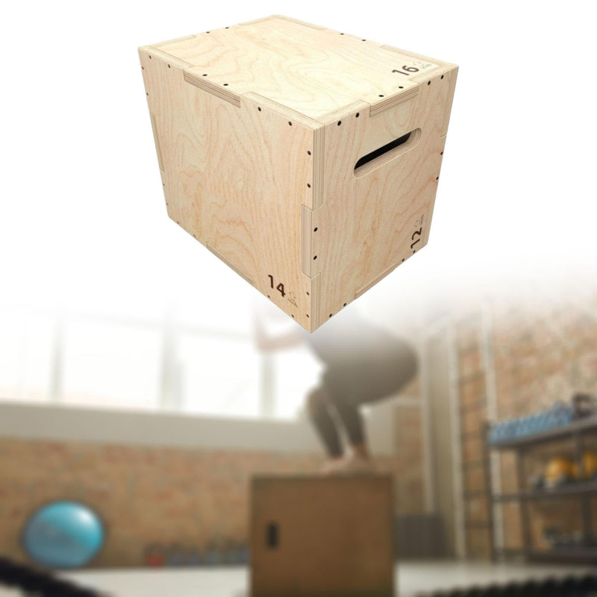 Wood Jump Box with Handles A23347
