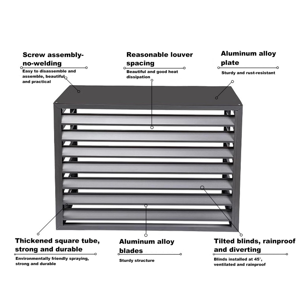 Aluminum 4-Panel AC Condenser Fence Z582358