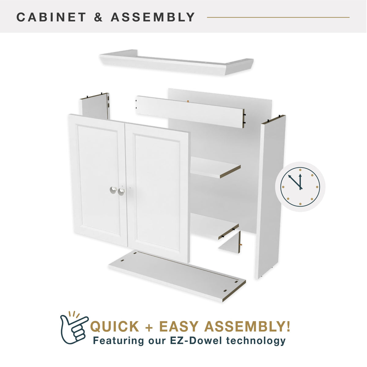 White Wall Mounted Medicine Cabinet Organizer X6553