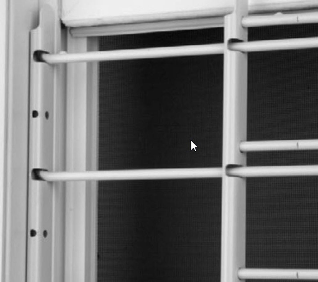 White 3-Bars Adjustable Width Window Safety Guard K290426