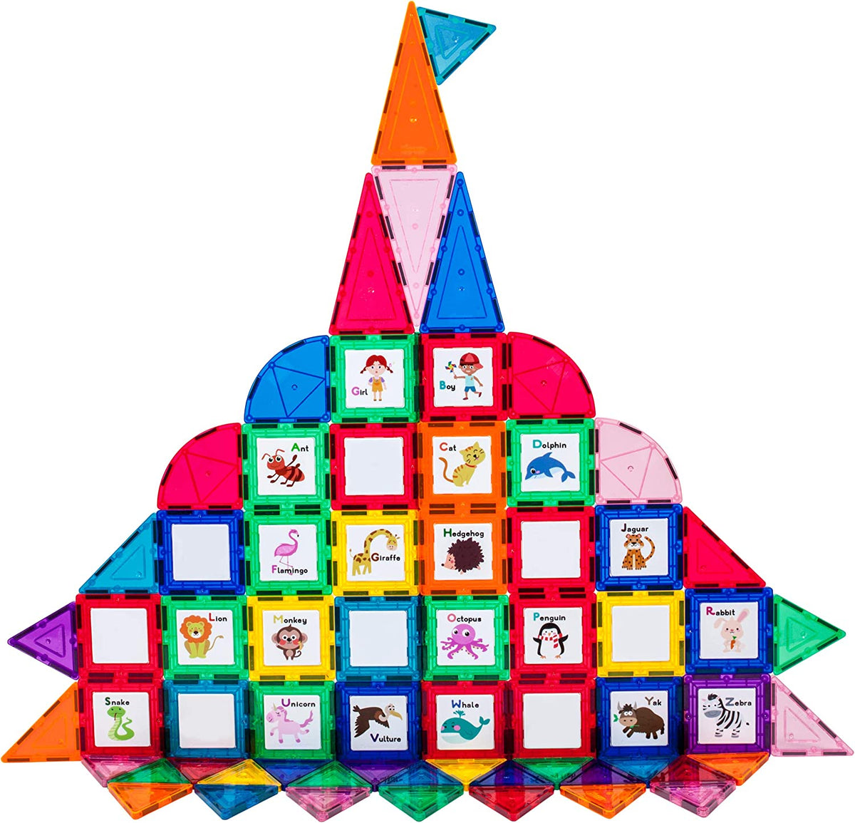102 Piece Magnetic Tiles Construction Playset T427