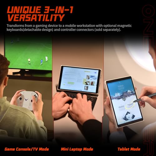 White 2K 8.4" IPS Touchscreen Handheld Console PC with AMD Ryzen 8840U 32GB RAM 1TB SSD B338
