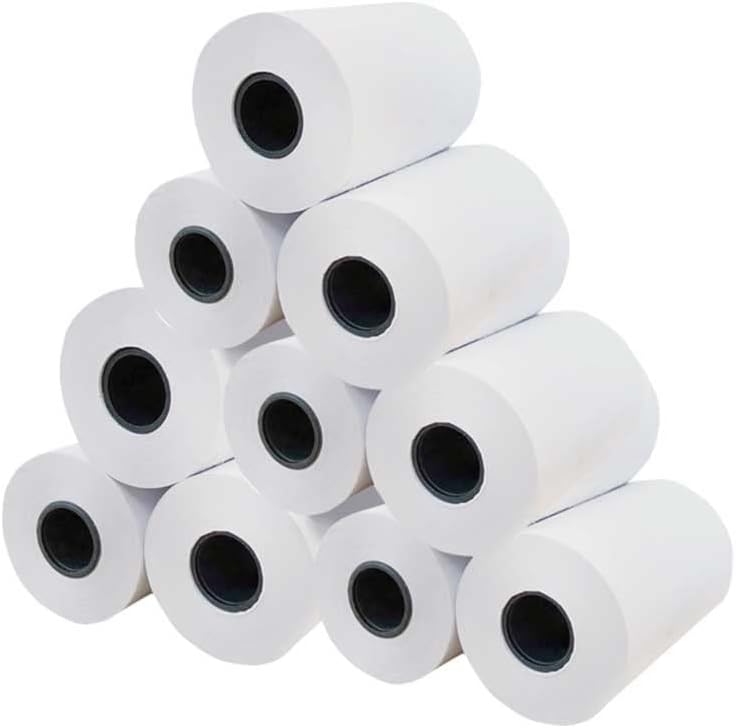 White Thermal Paper Rolls, 10 Rolls B658