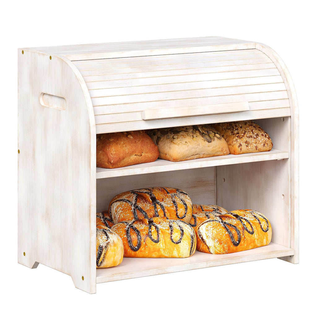 Bamboo Roll Top Bread Box J5711