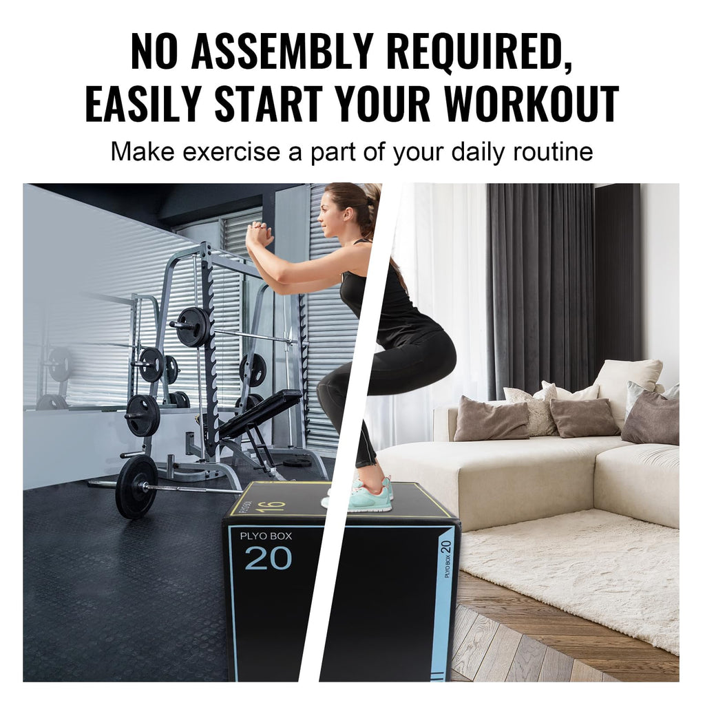 3-in-1 Non-Slip Foam Plyometric Jump Box F1800