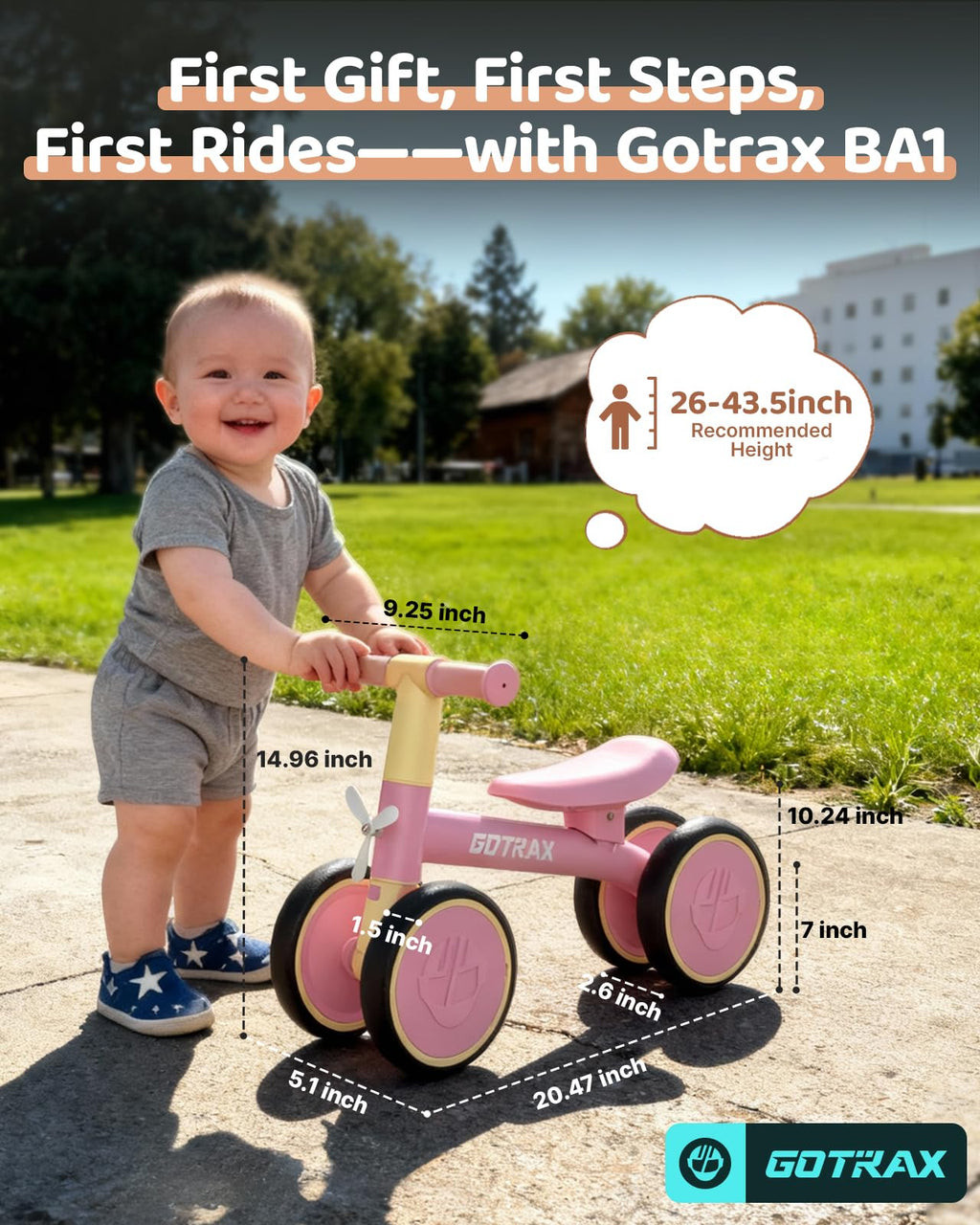 Baby Balance Bike 7" Silent Wheels T694
