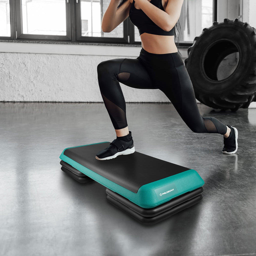 Adjustable Aerobic Exercise Step Platform with 4 Risers V9704