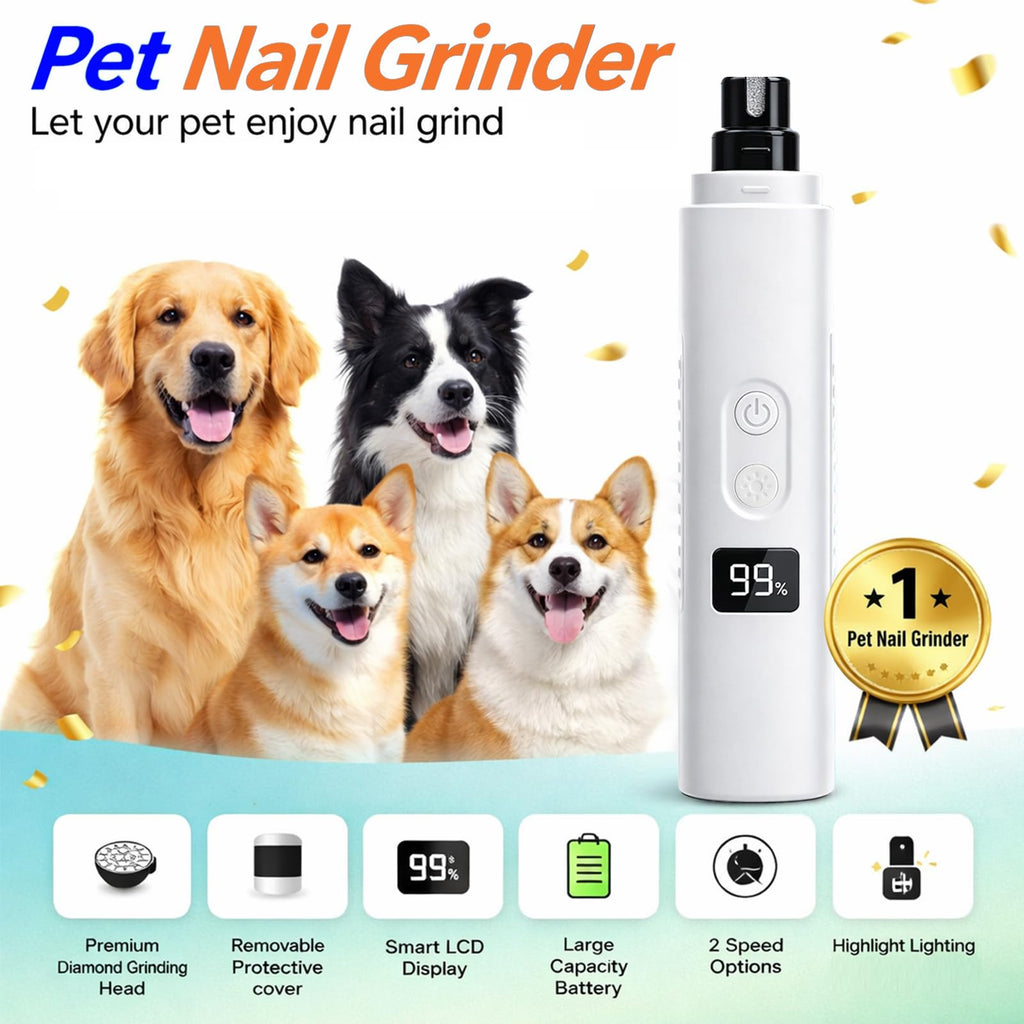 Dog Nail Grinder, 3-Speed Ultra Quiet with LED Light Y276