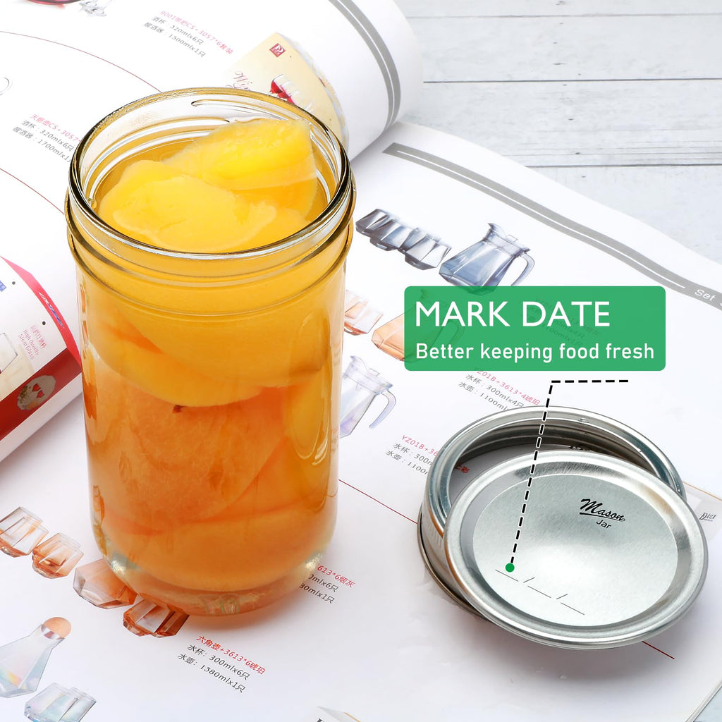 24 Pack 12 oz Mason Jars with Lids E703627