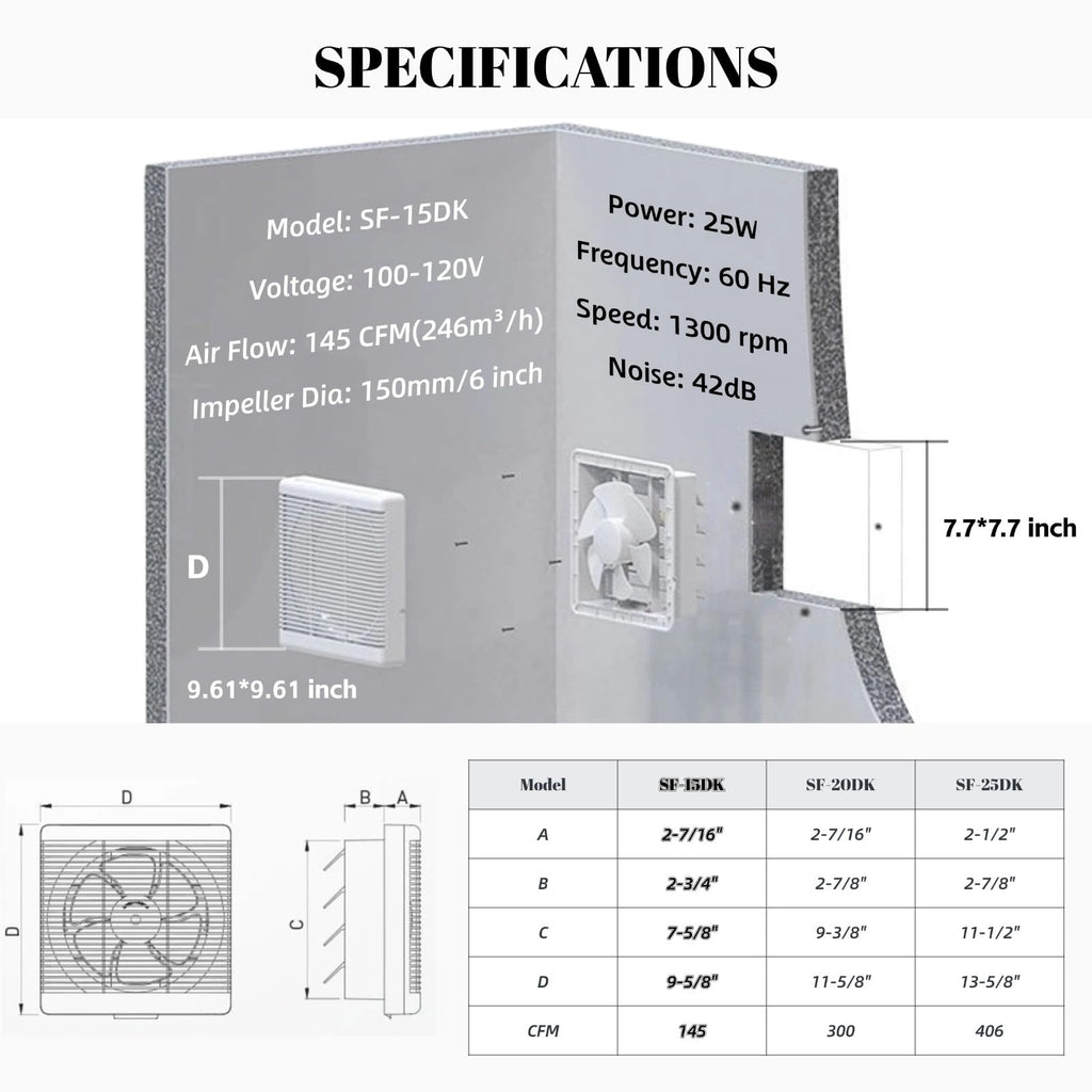 6" Reversible Window Exhaust Fan I63100