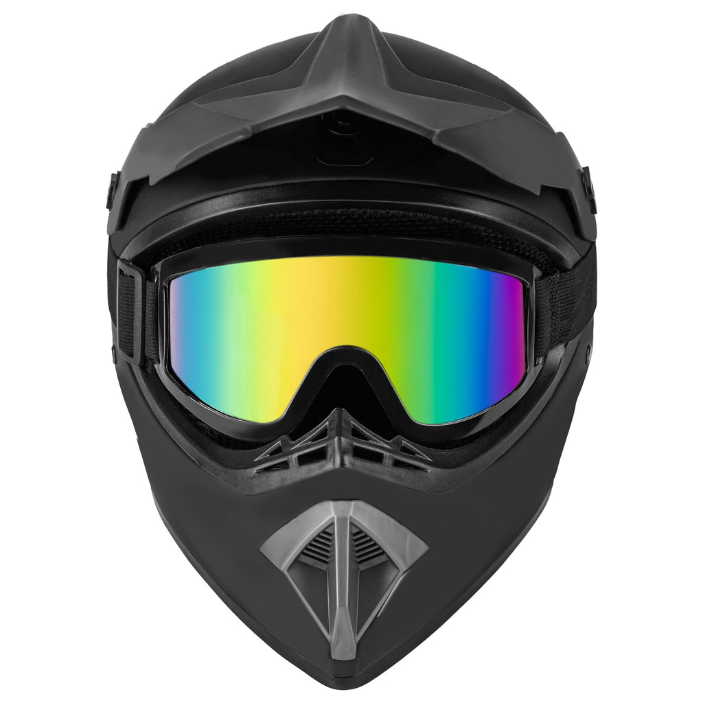 Matte Black Adult Full Helmet Medium A974