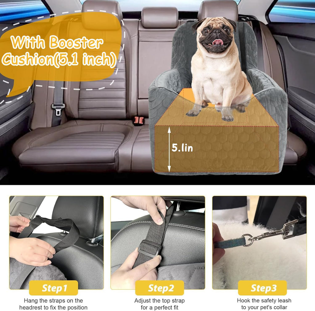 Memory Foam Dog Booster Seat with Washable Removable Cover T466