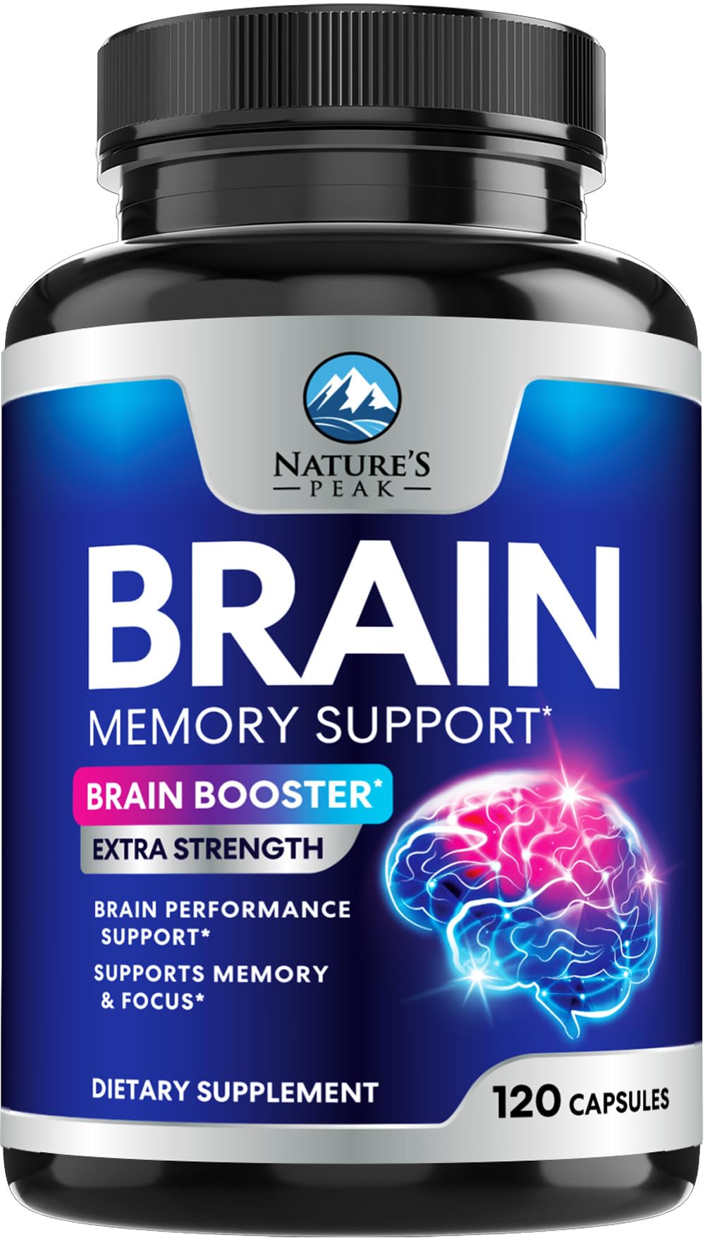 120 Capsules Brain Memory Supplement with Vitamin B6 B12 Folate & Phosphatidylserine P81654