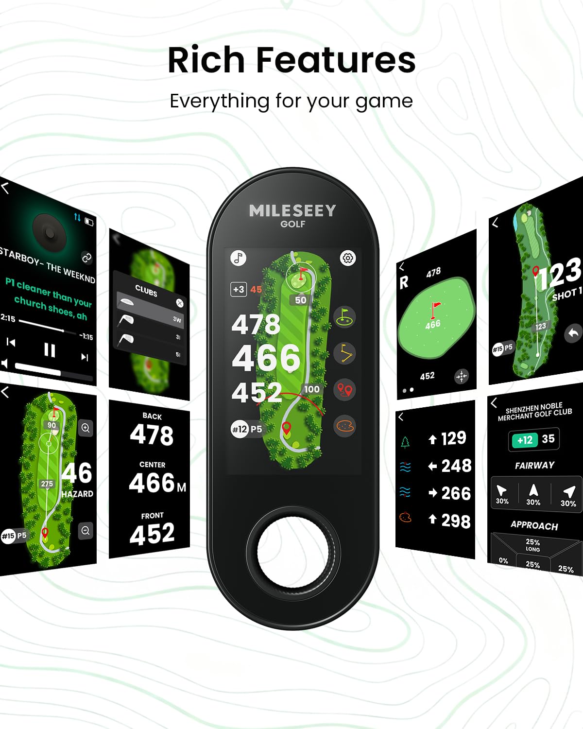 Golf GPS Speaker with 43K+ Courses U13569
