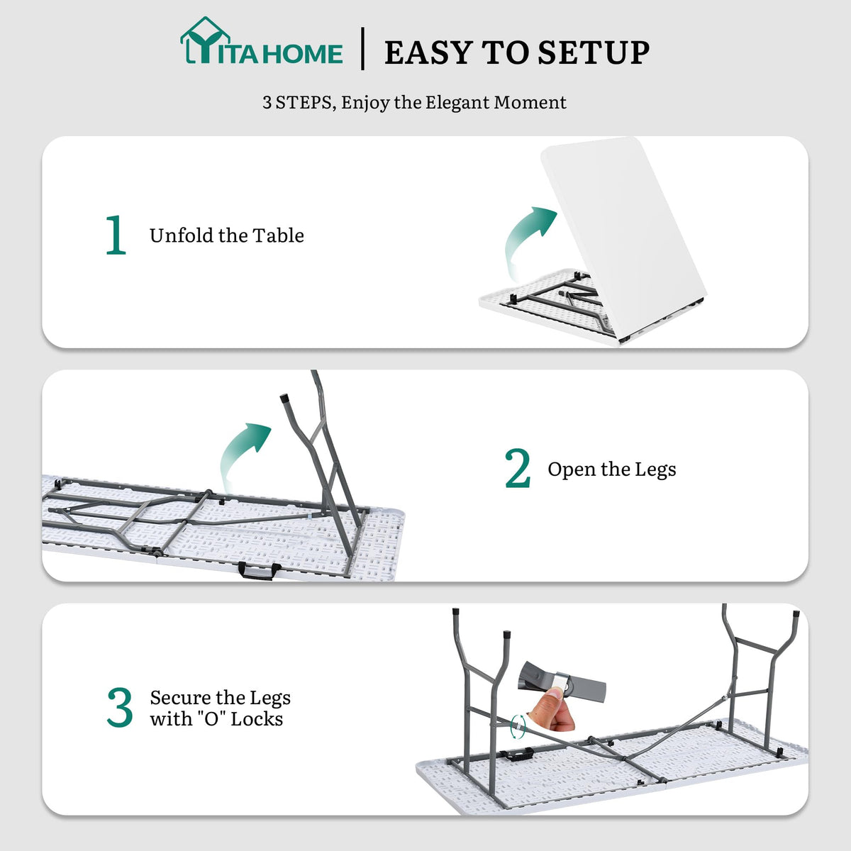 6ft Folding Table Heavy Duty D389