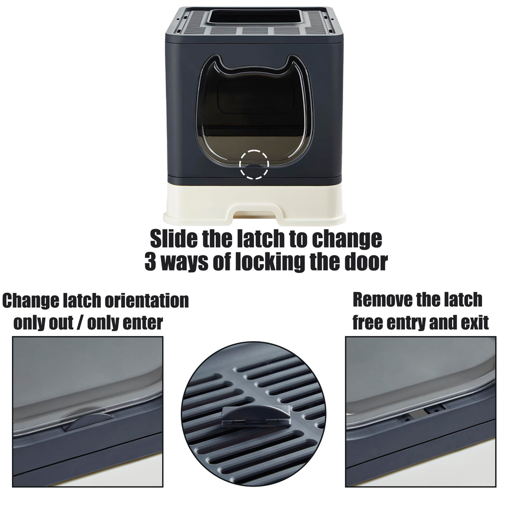 Enclosed Cat Litter Box with Lid and Scoop Z231