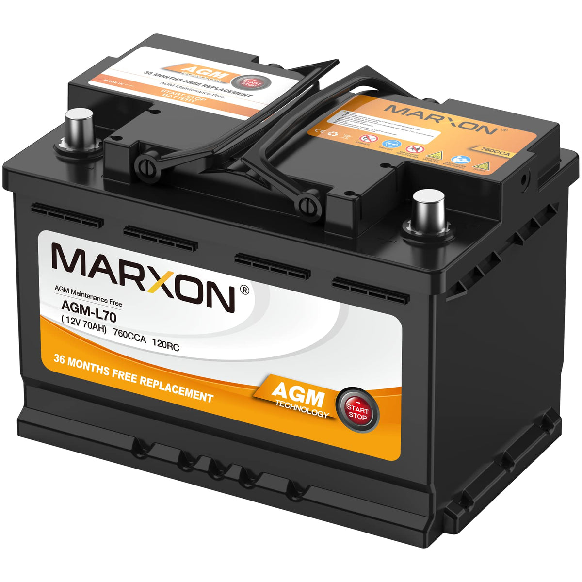 12v 70AH 760CCA AGM Car Battery H4149