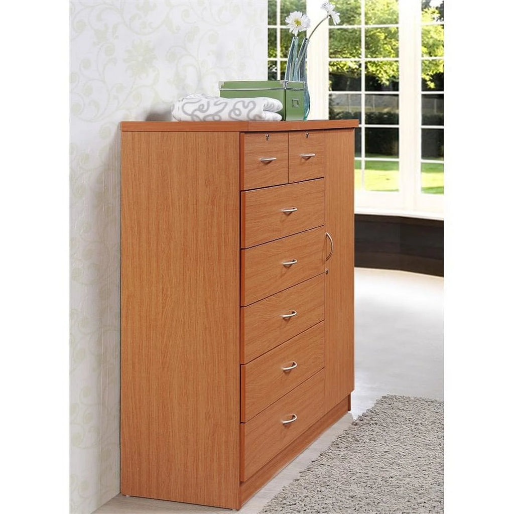 7 Drawer 1 Door Cherry Chest W30118