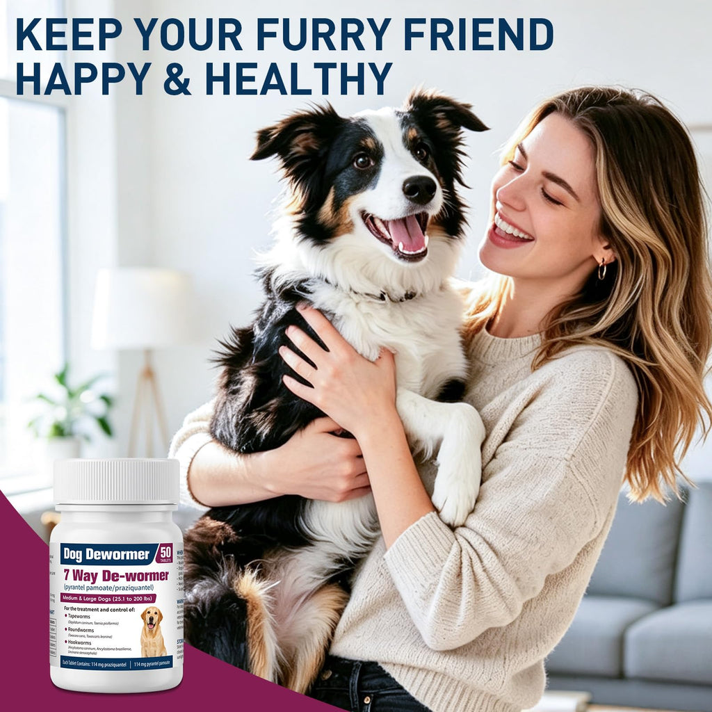 7-Way Dewormer for Large Dogs & Puppies, 50 Tablets L67241