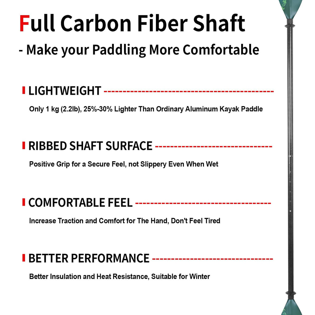 Adjustable Carbon Fiber Shaft Kayak Paddle 4 Piece K49803