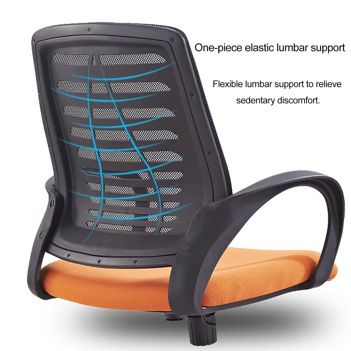 Orange Ergonomic Mesh Office Chair with Lumbar Support N51718