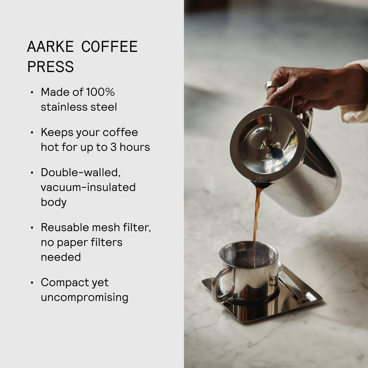 Stainless Steel Insulated Coffee Press B7108