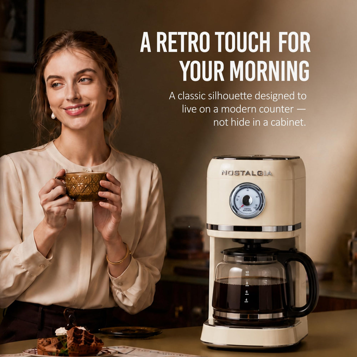 Cream 10 Cup Coffee Maker C668970