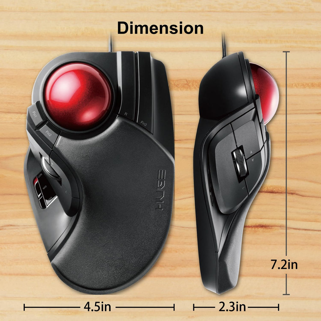 Wired Finger-Operated Trackball Mouse L8243