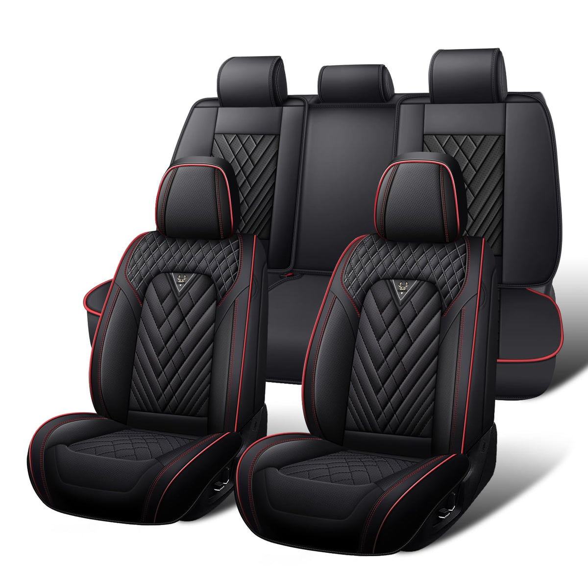 Waterproof Nappa Leather Full Set Car Seat Covers E383084