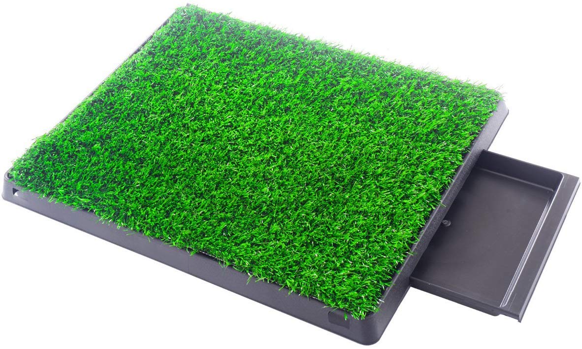 Indoor Outdoor Dog Puppy Potty Trainer Pad Grass Toilet Mat Tray 25"x20" W185730