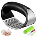 Stainless Steel Garlic Press Rocker with Silicone Peeler W270