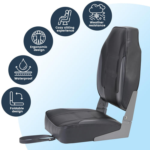 2 Pack High Back Folding Boat Seats N12211