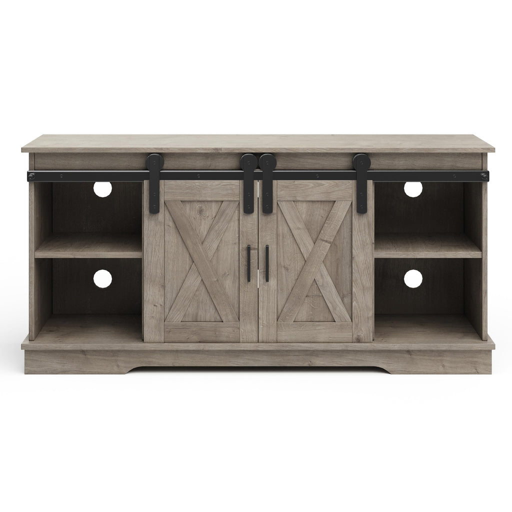 65-Inch TV Stand with Sliding Barn Doors E9299