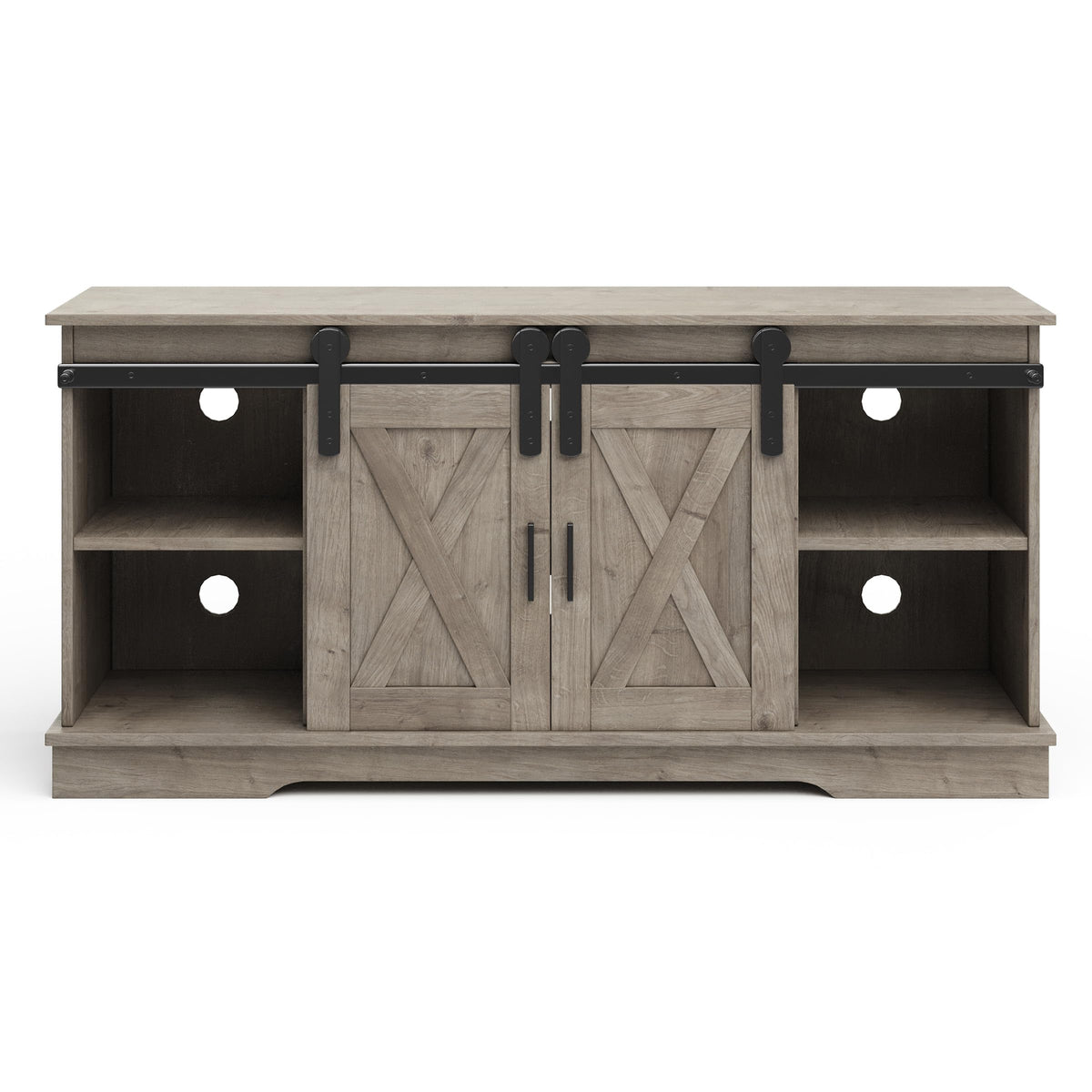 65-Inch TV Stand with Sliding Barn Doors E9299