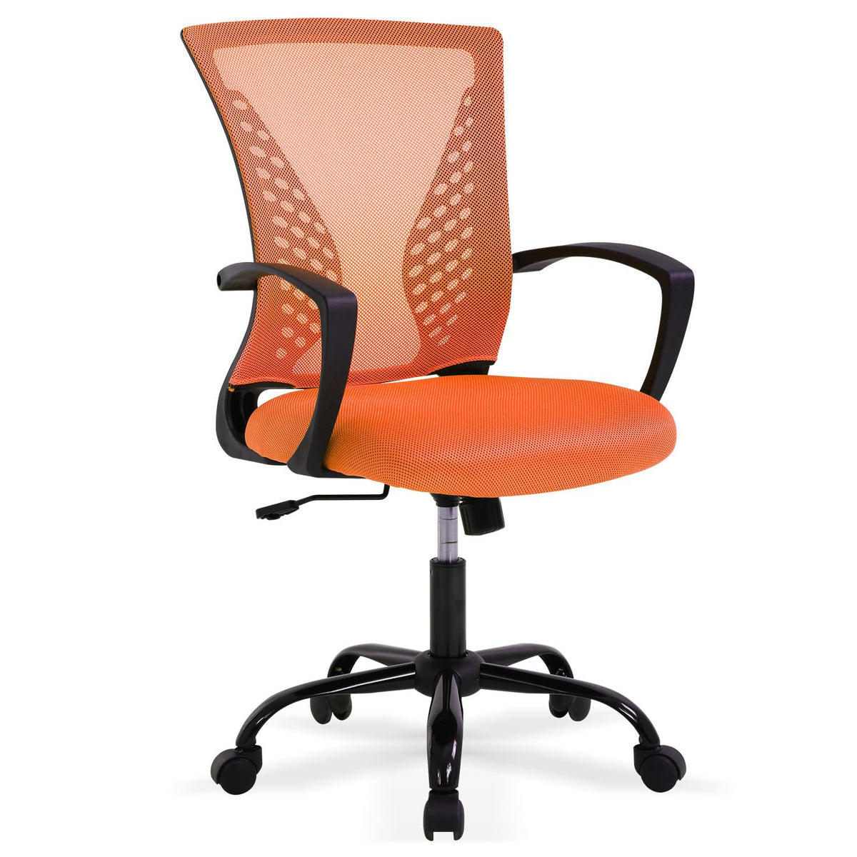 Orange Adjustable Mesh Ergonomic Office Chair with Lumbar Support J555965