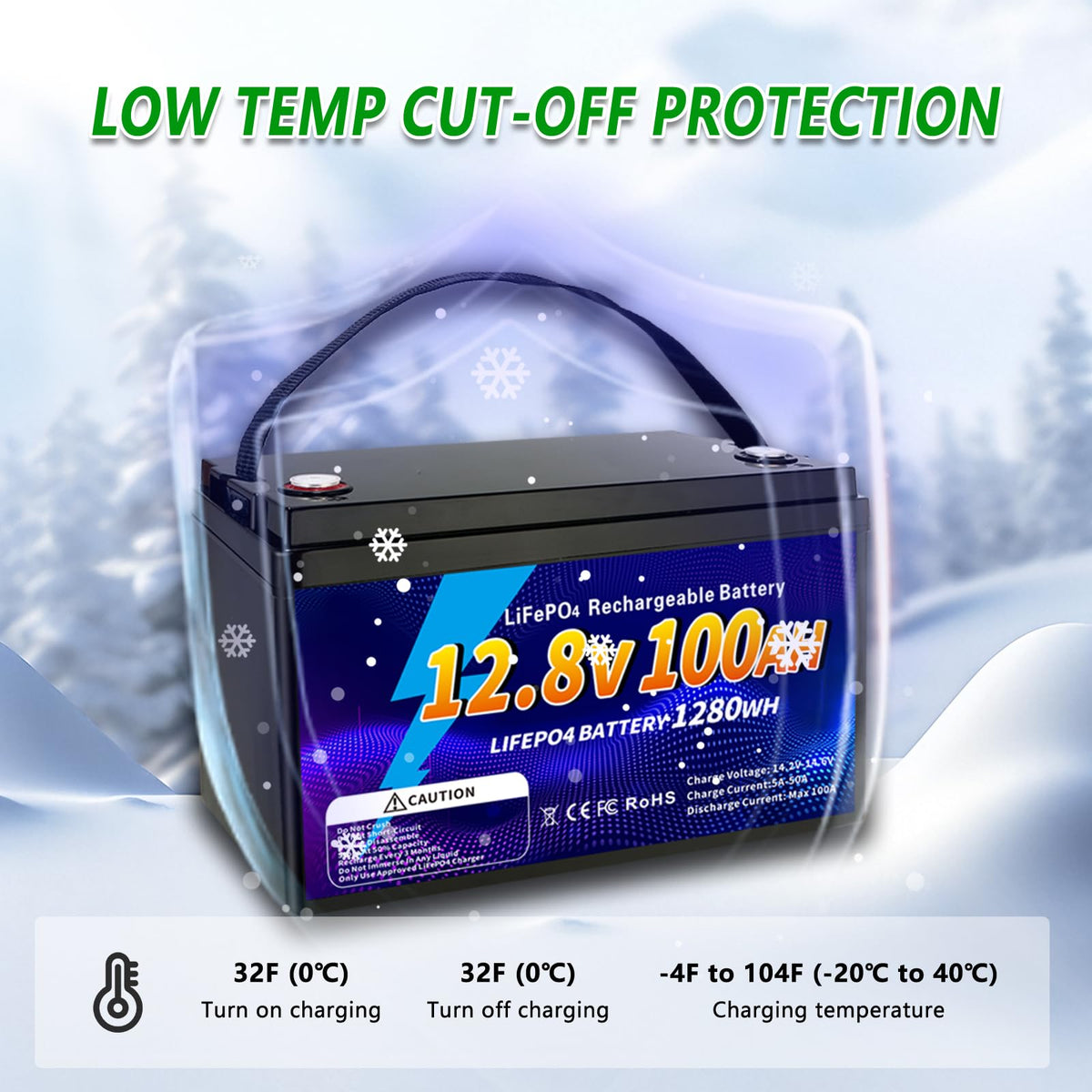 12V 100Ah LiFePO4 Battery I4798