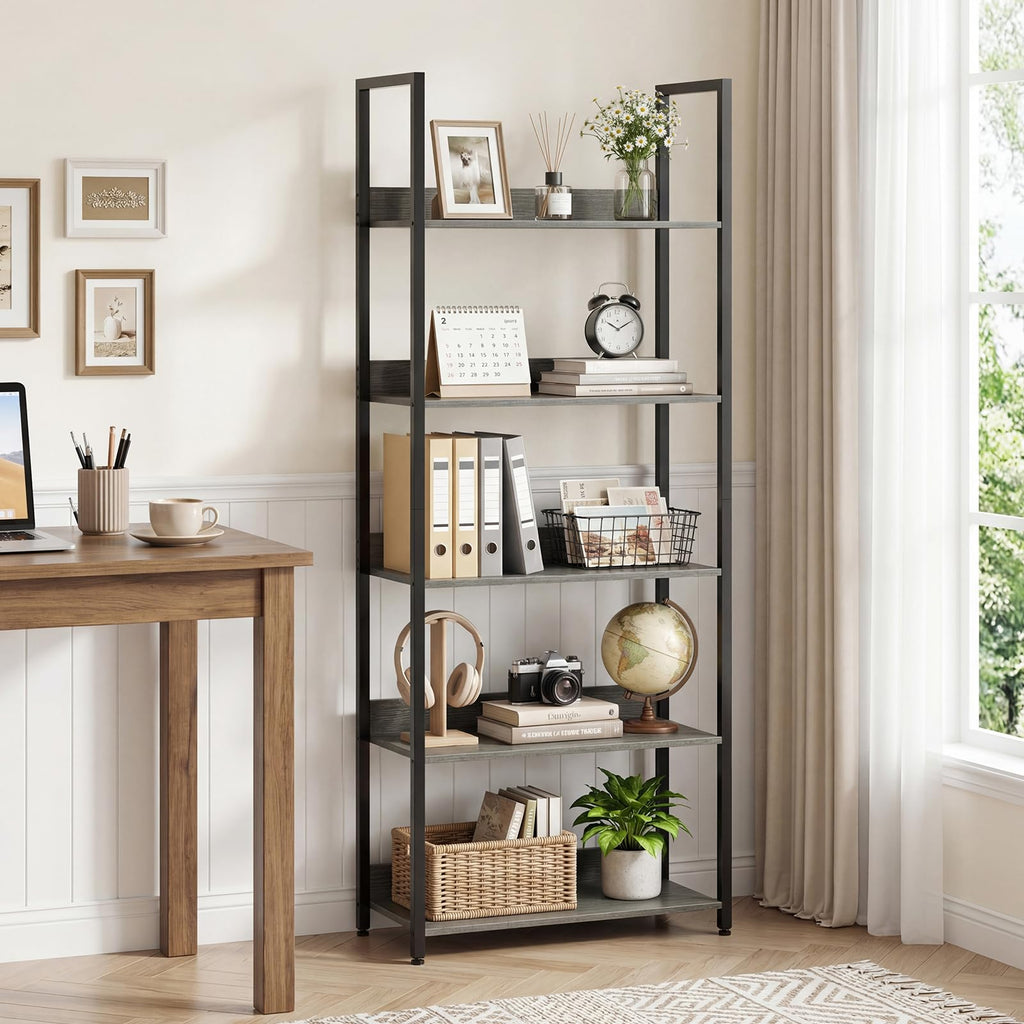 5-Tier Wooden Bookshelf Set of 2 R632