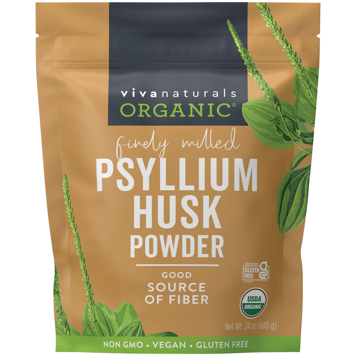24 oz Organic Psyllium Husk Powder & 30mg Zinc P9782